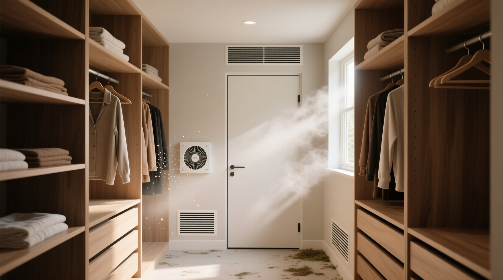 closet ventilation for basement moisture control