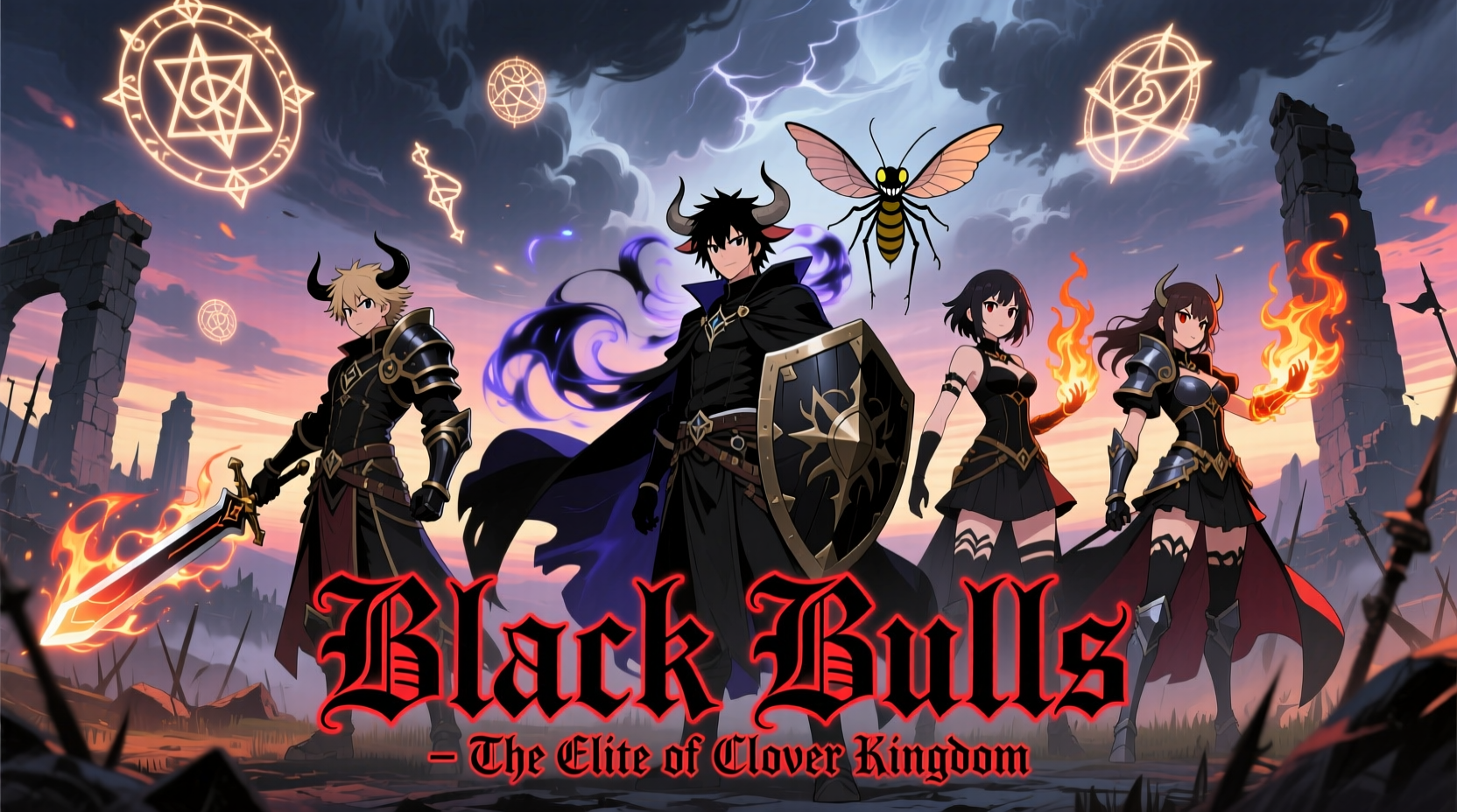 black clover complete list of black bulls squad members
