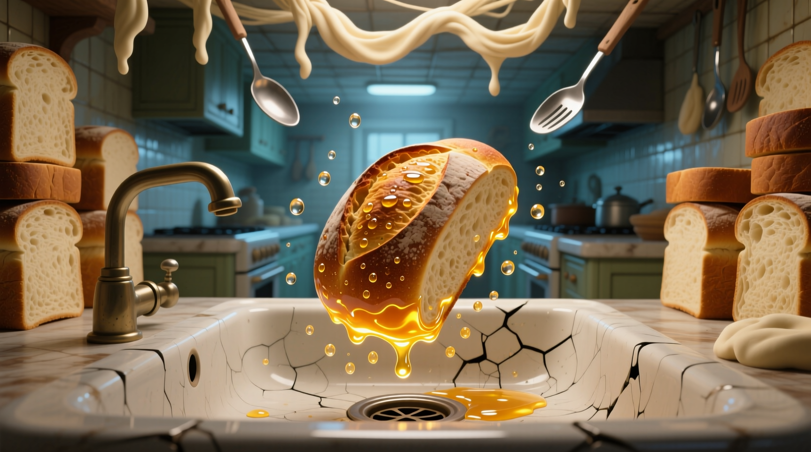 never put sourdough in sink
