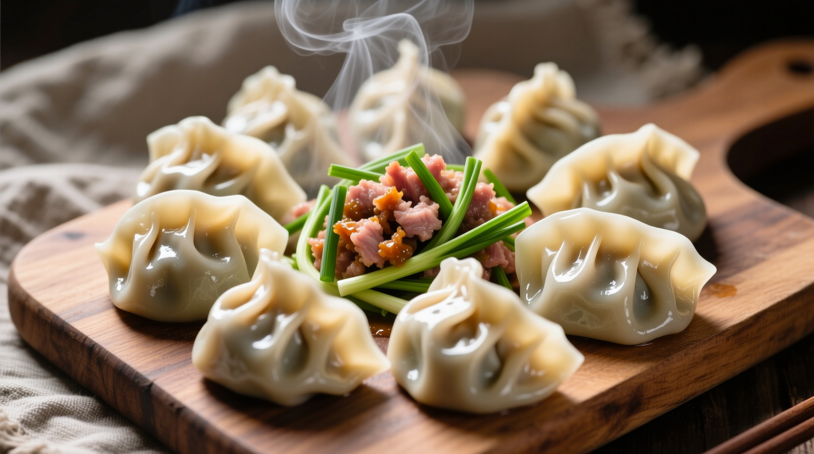 ramp and pork dumpling filling