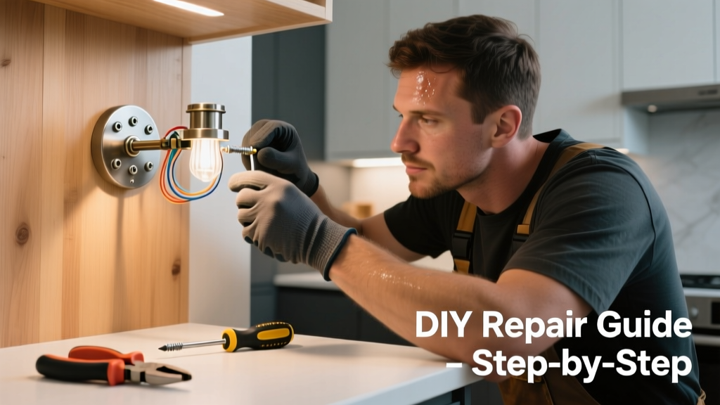Fixing a Loose Wall Sconce in the Kitchen