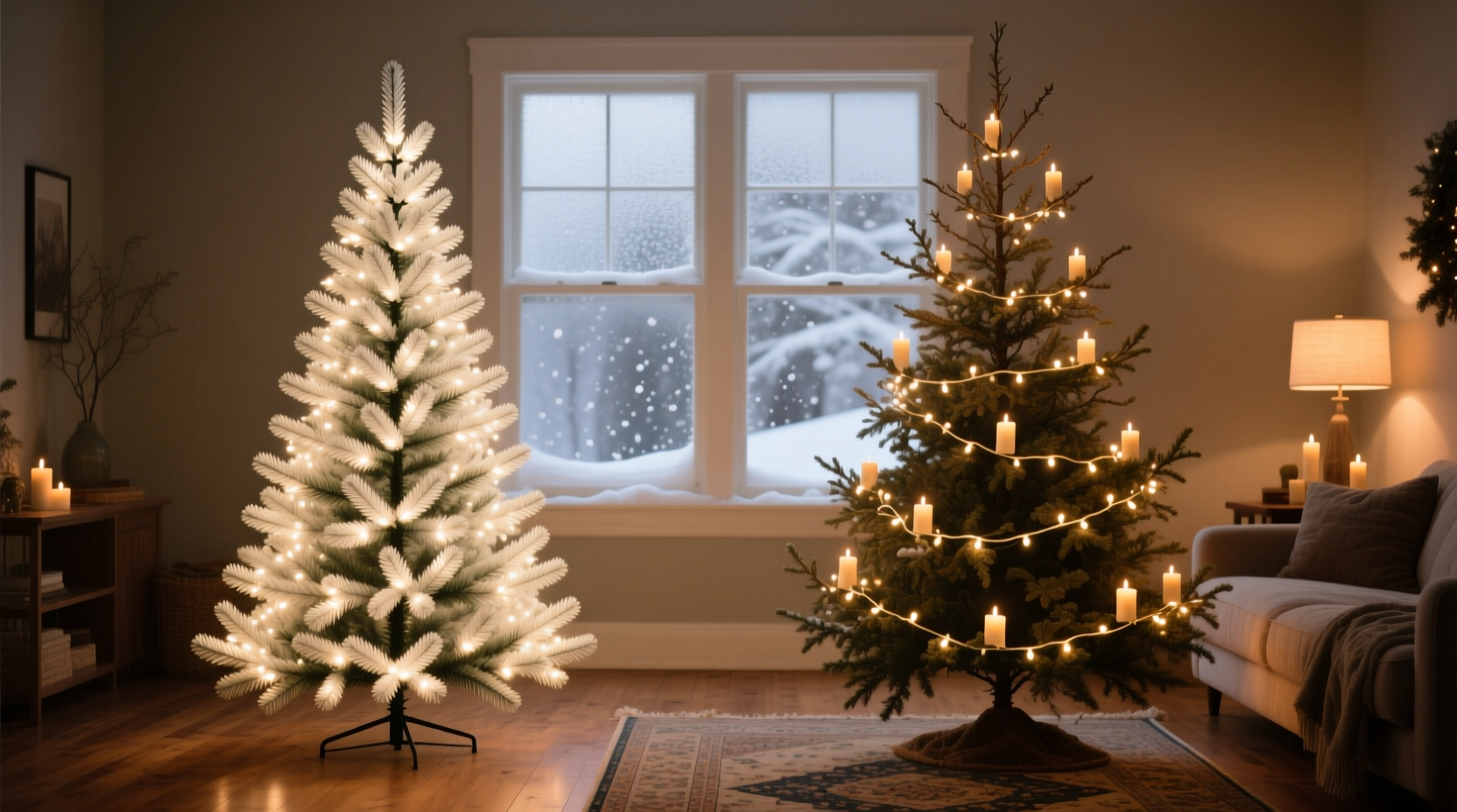 artificial christmas tree with built in lights vs add on strands which looks more realistic