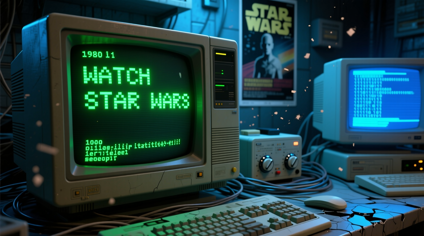 watch star wars in text via telnet