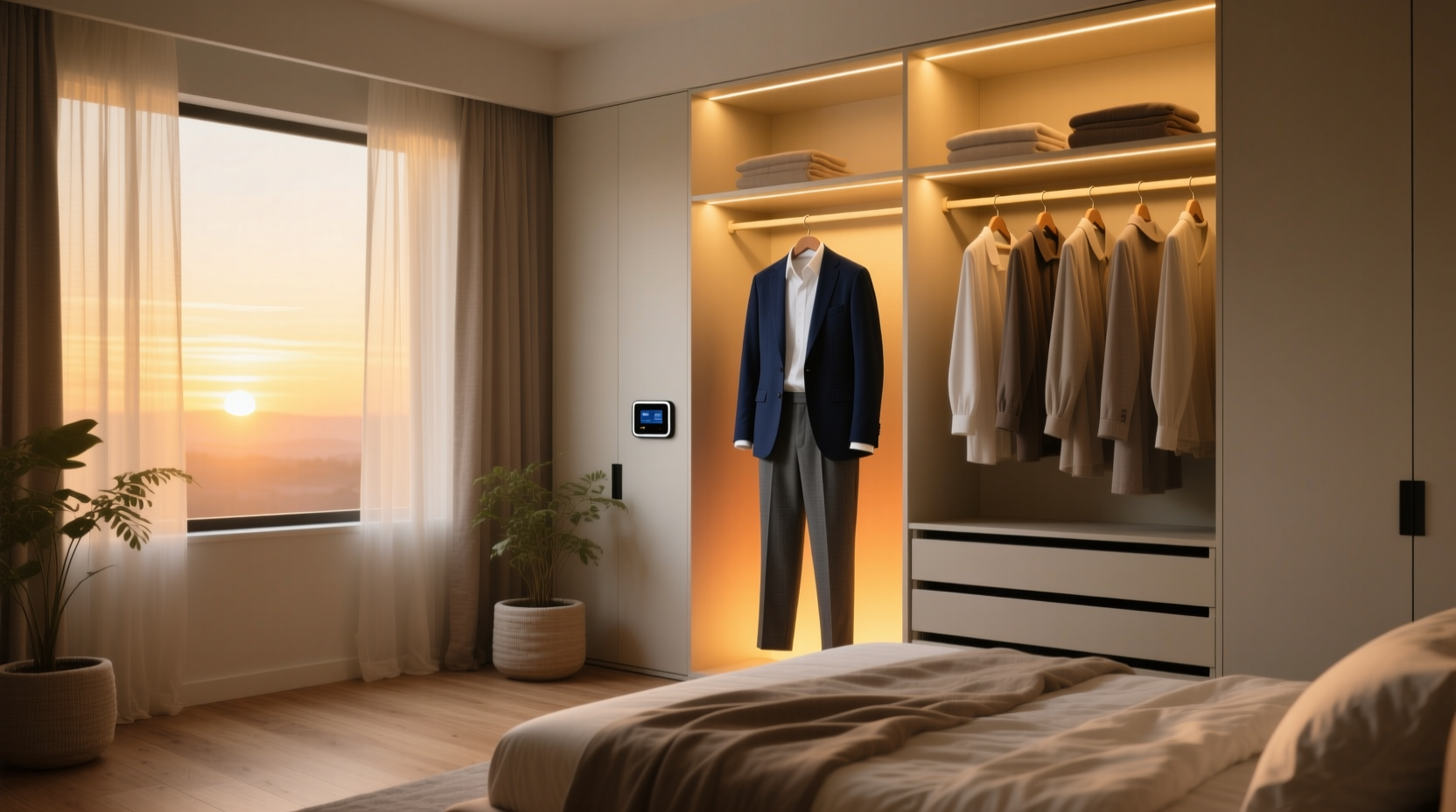 closet lighting that reduces morning decision fatigue