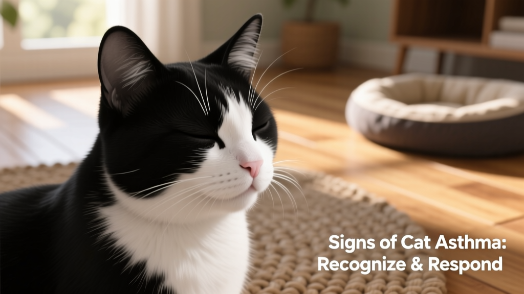 Close-up of a cat breathing calmly, with clear nasal passages and relaxed posture