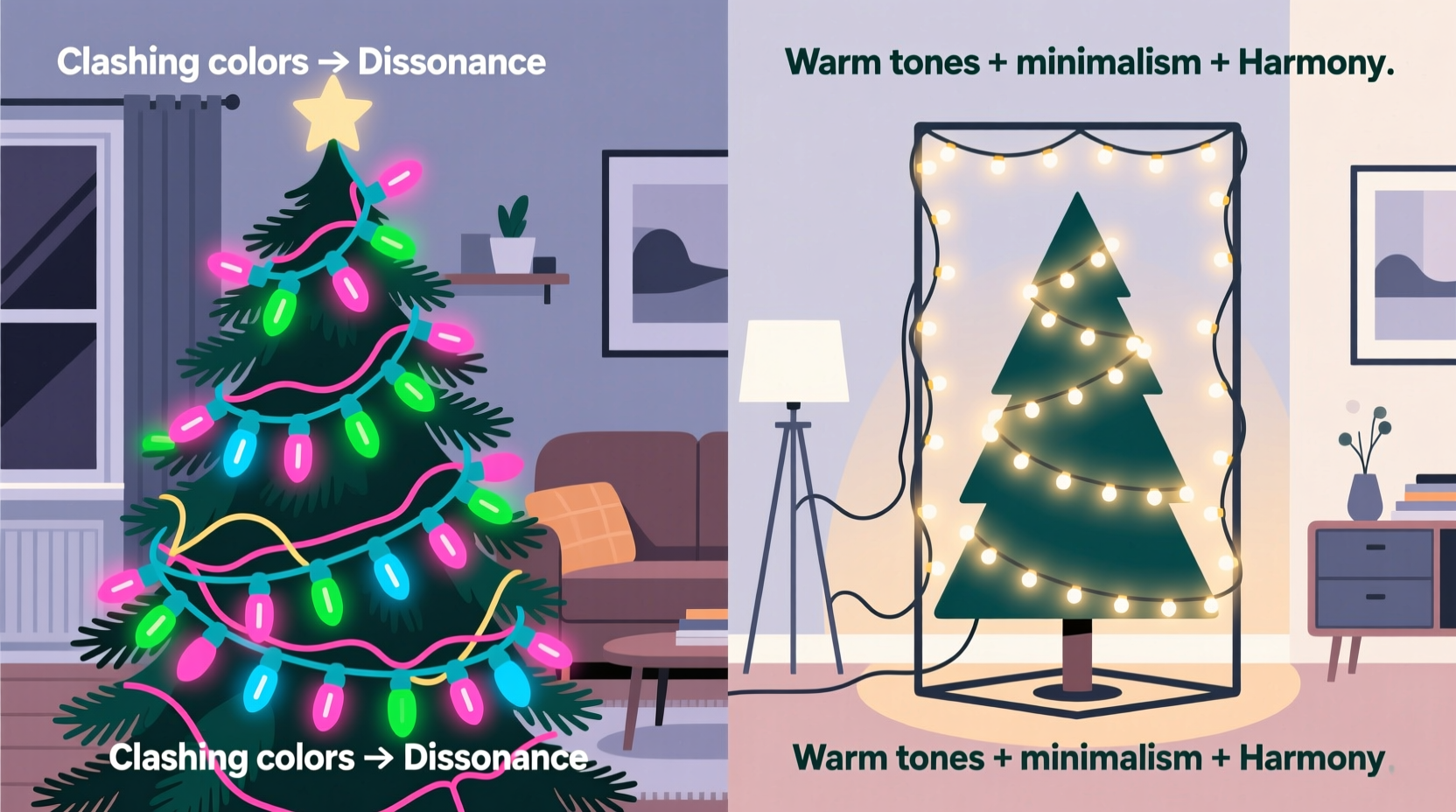 why do multicolor christmas lights look dated to some and how to modernize