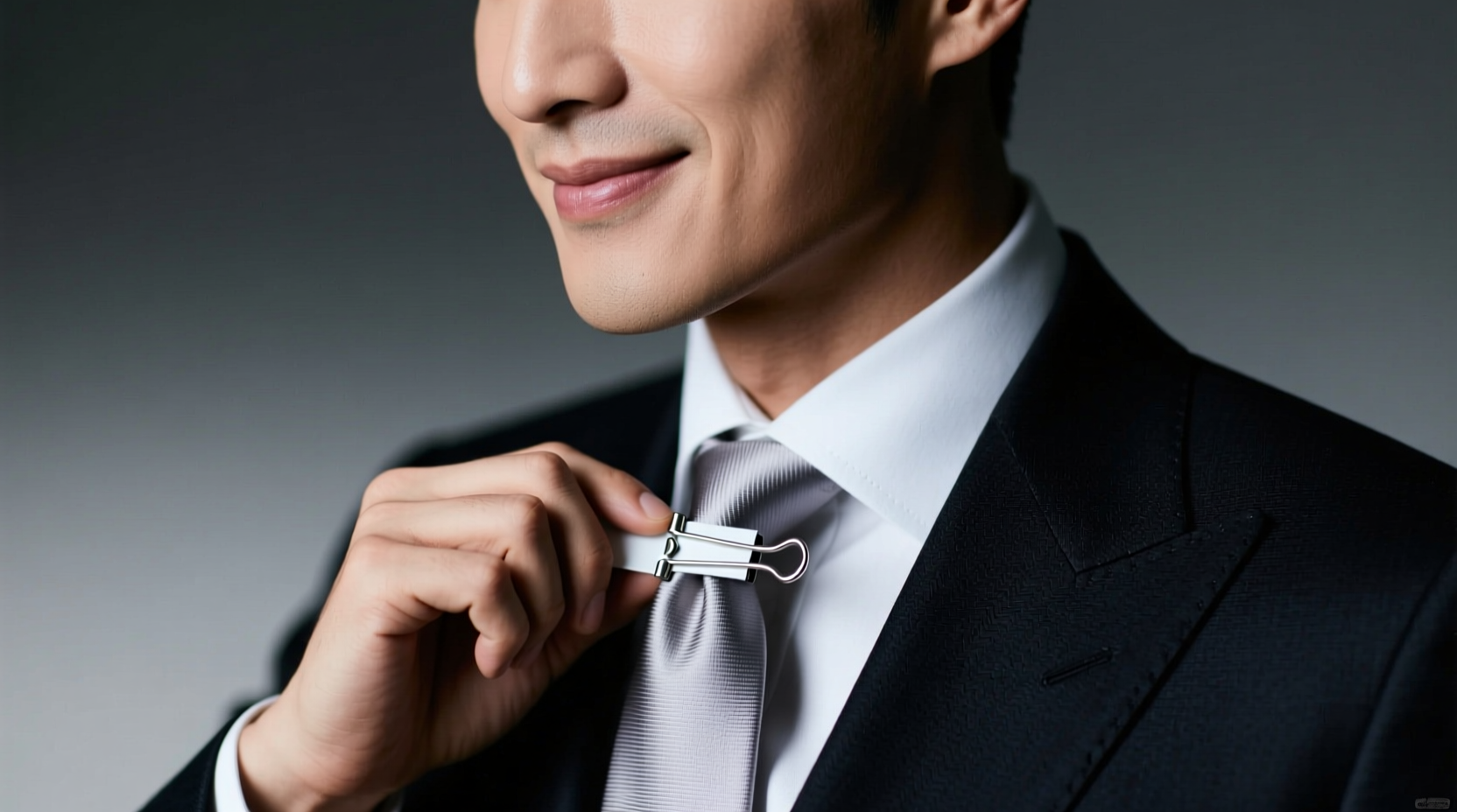 keep your tie perfectly straight with a paper clip