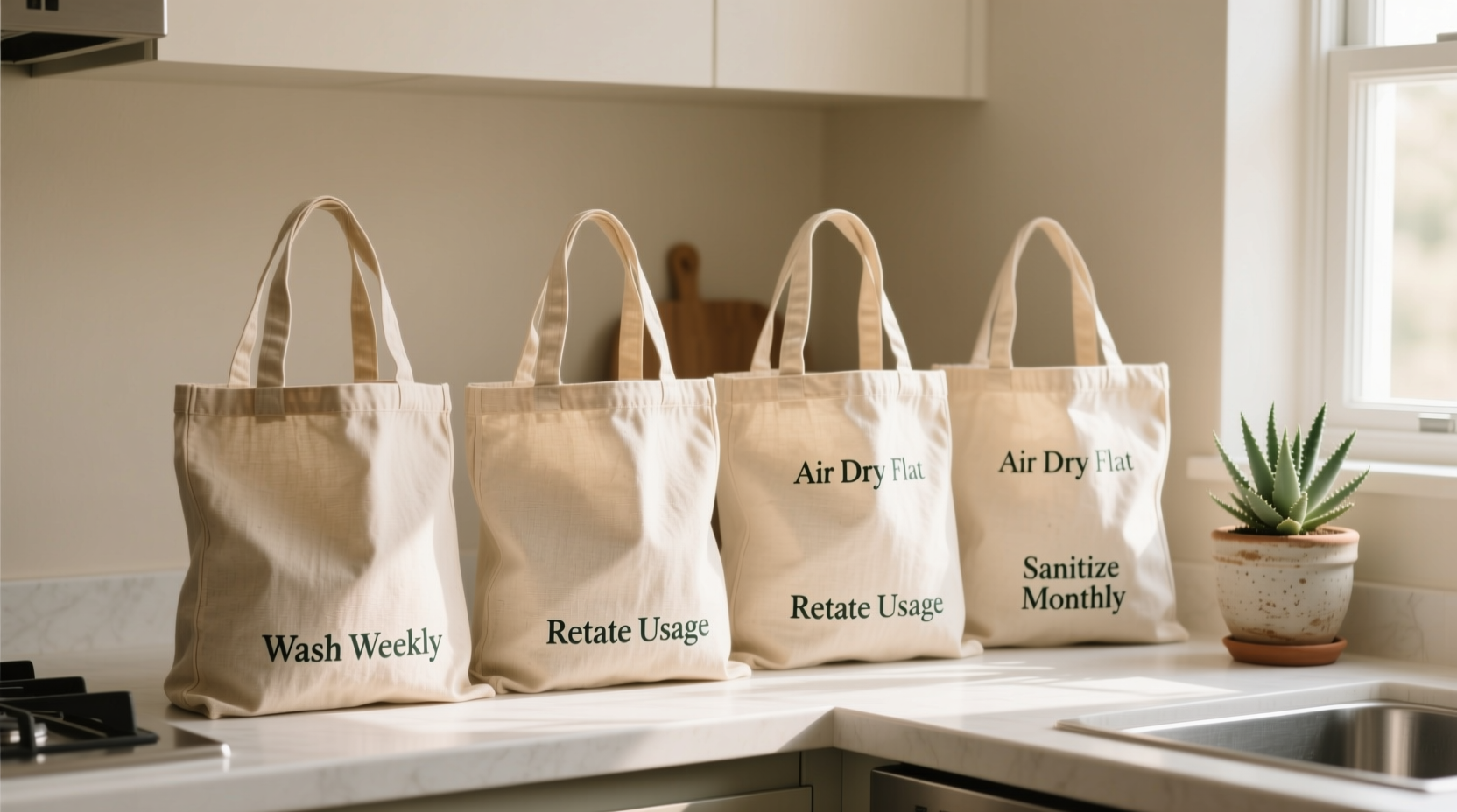 how to clean recycled pet grocery totes