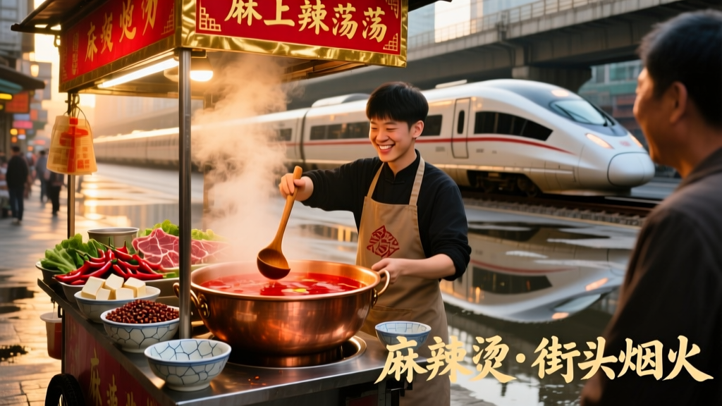Asian Street Food Sensation: The Ma La Tang Hot Pot Cart Revolutionizing Urban Food Logistics