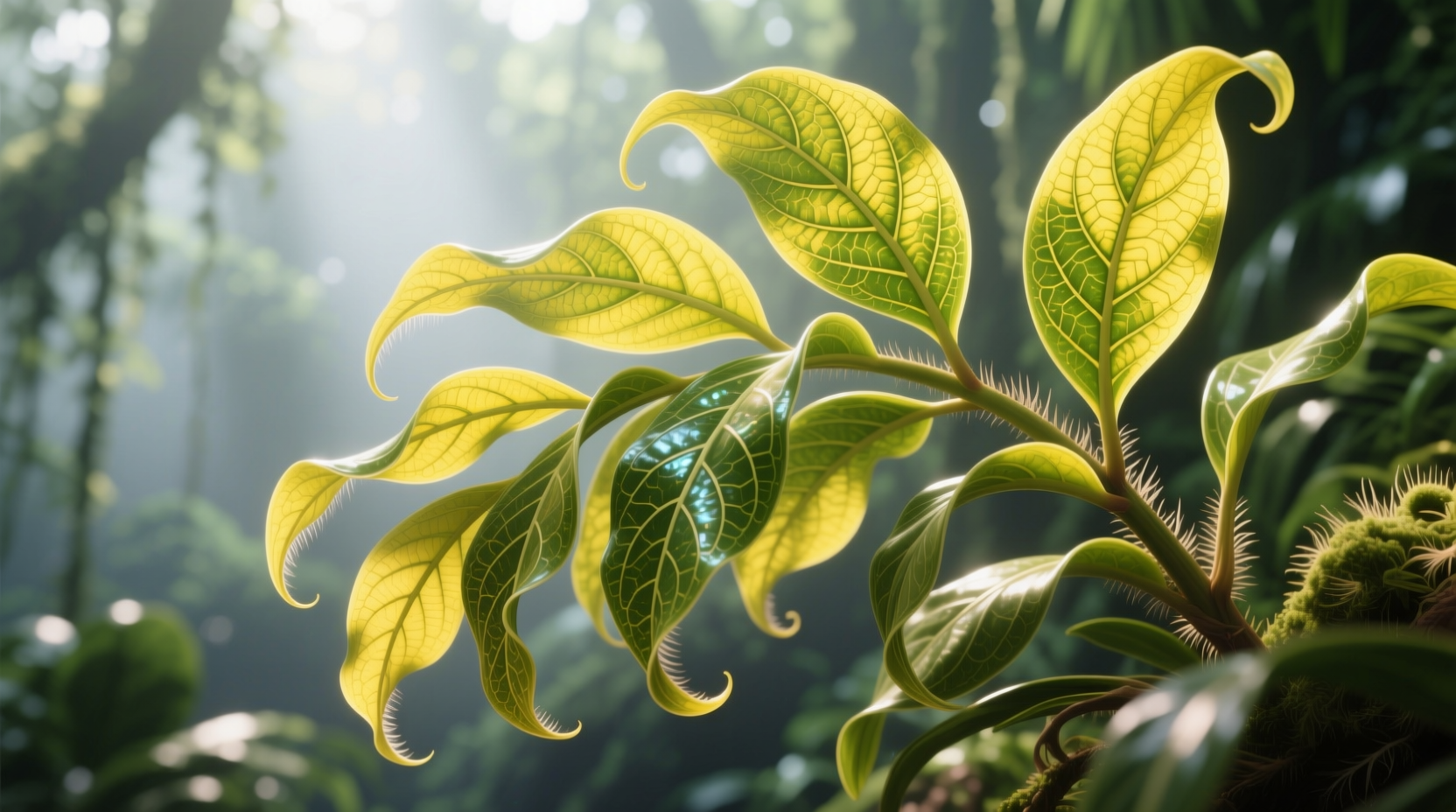 yellow green leaves plant