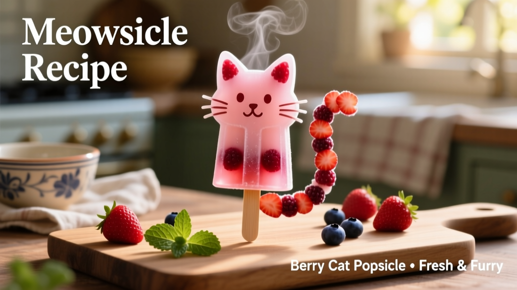 Meowsicle recipe: cool kitty off with a berry cat popsicle