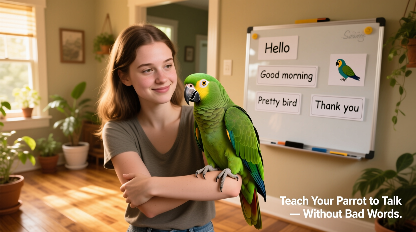 how to teach your parrot to talk without repeating bad words