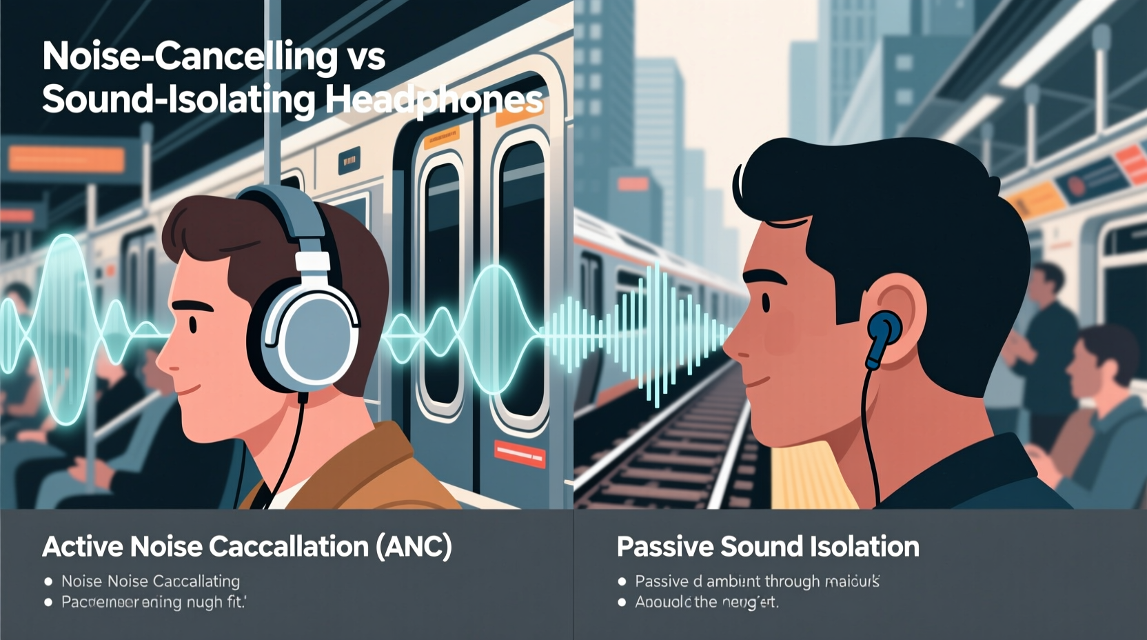noise cancelling vs sound isolating headphones which blocks commute noise better
