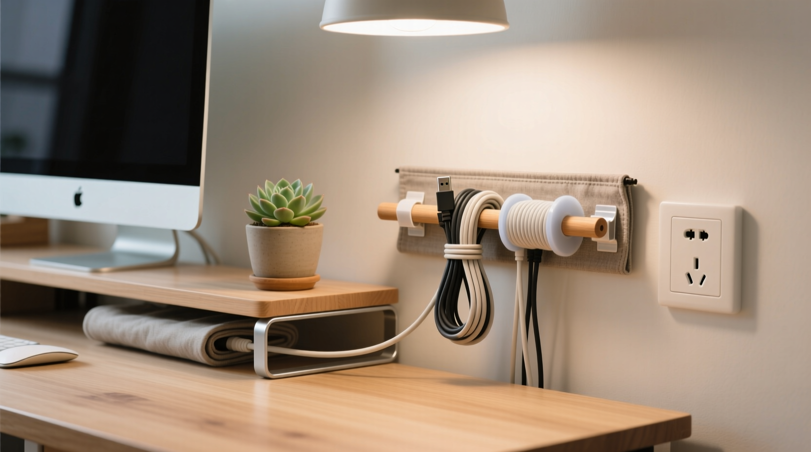 how to hide cords on your desk neatly without buying expensive organizers