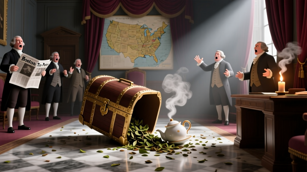 British View of Boston Tea Party: Shock, Fury & Fallout