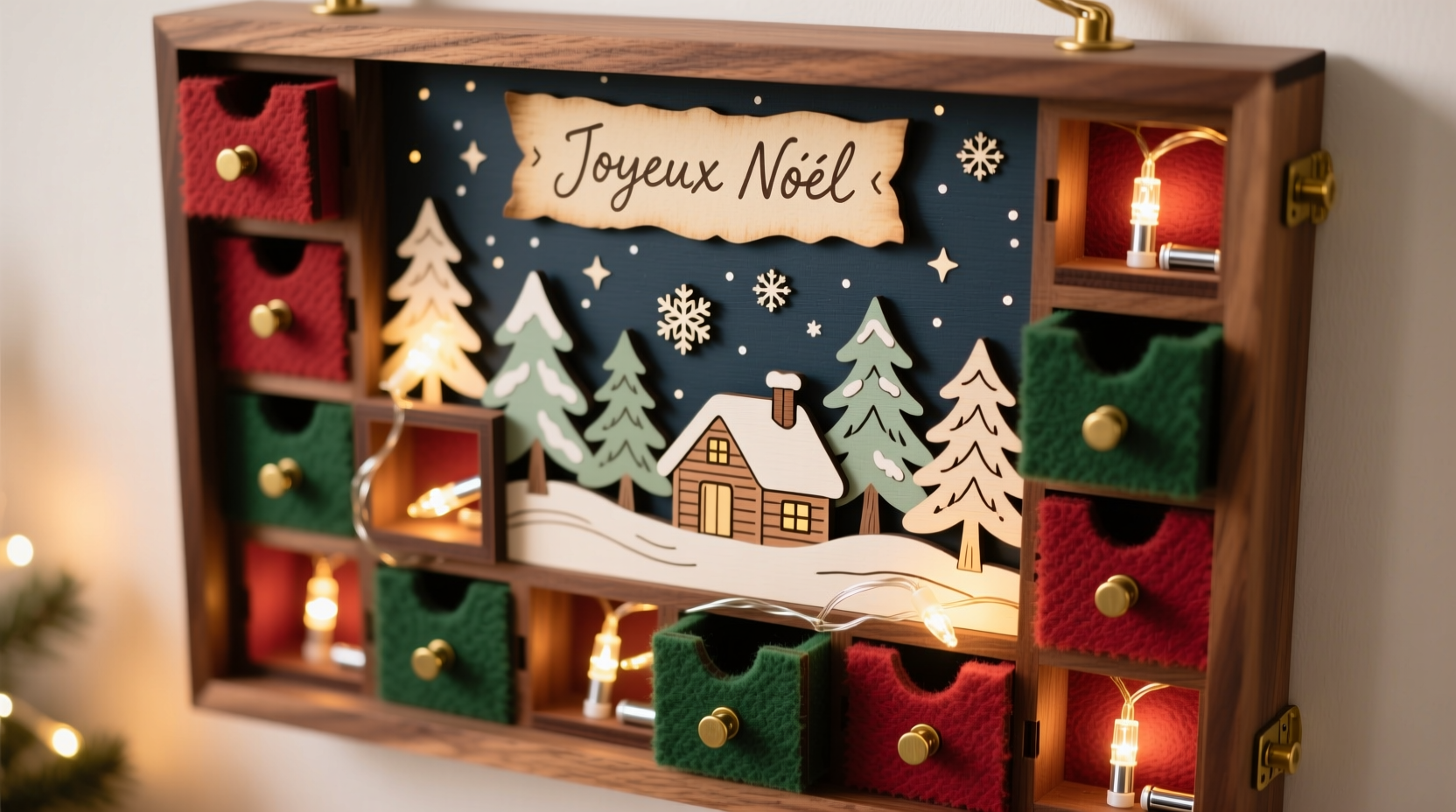 how to make a diy advent calendar with mini christmas lights inside