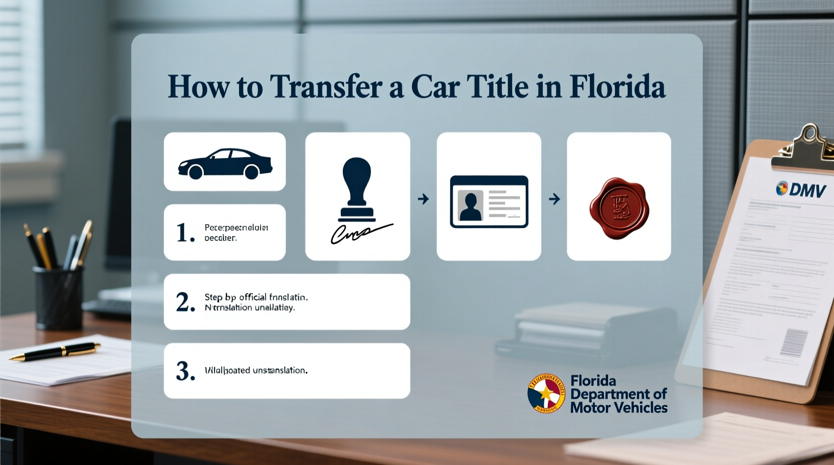 how to transfer the title of a car in florida