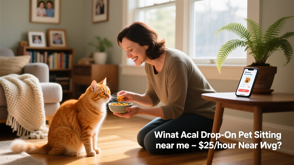 Person gently feeding a ginger cat at home