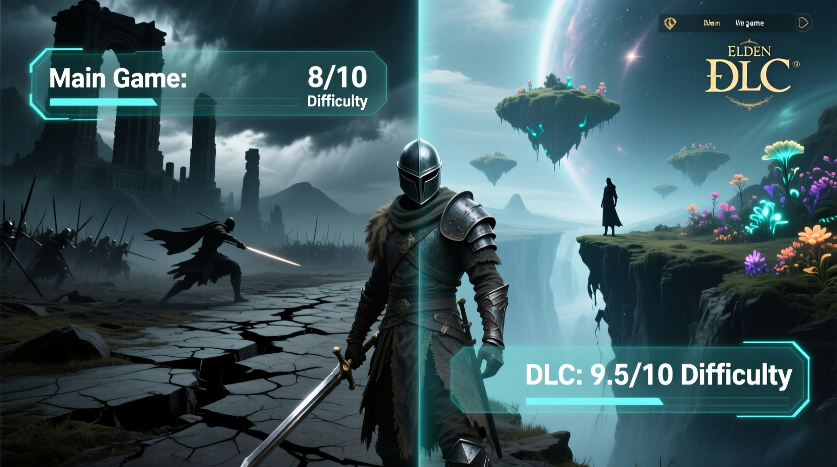 elden ring dlc difficulty vs main game should i start a new save file