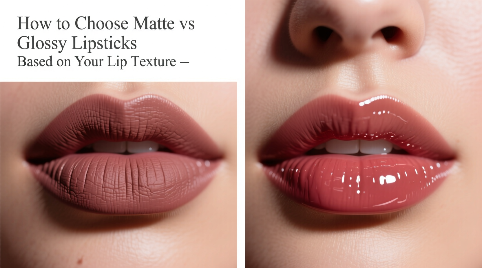 how to choose between matte and glossy lipsticks based on your lip texture