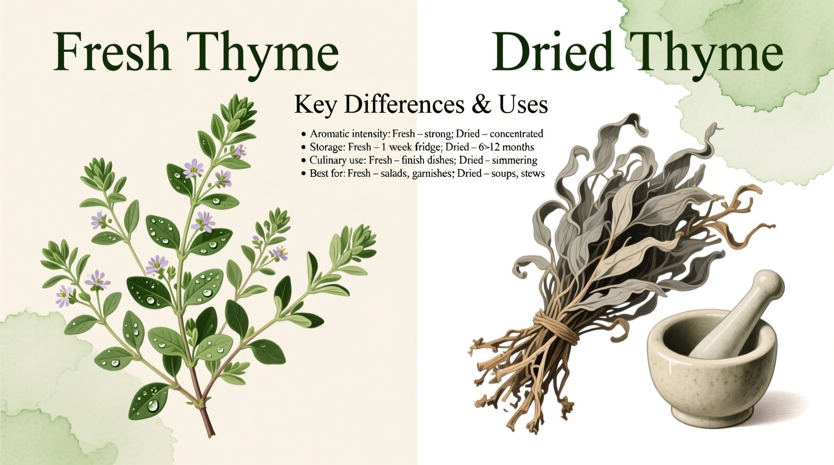 fresh vs dried thyme key differences and uses