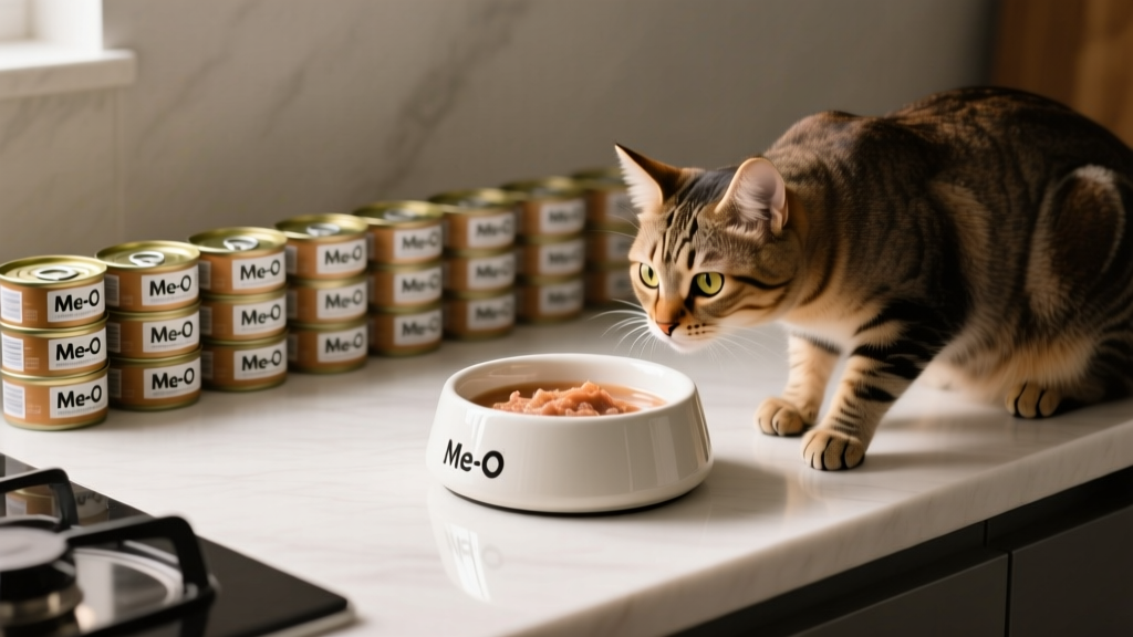 Me-O Wet Cat Food Review at Home