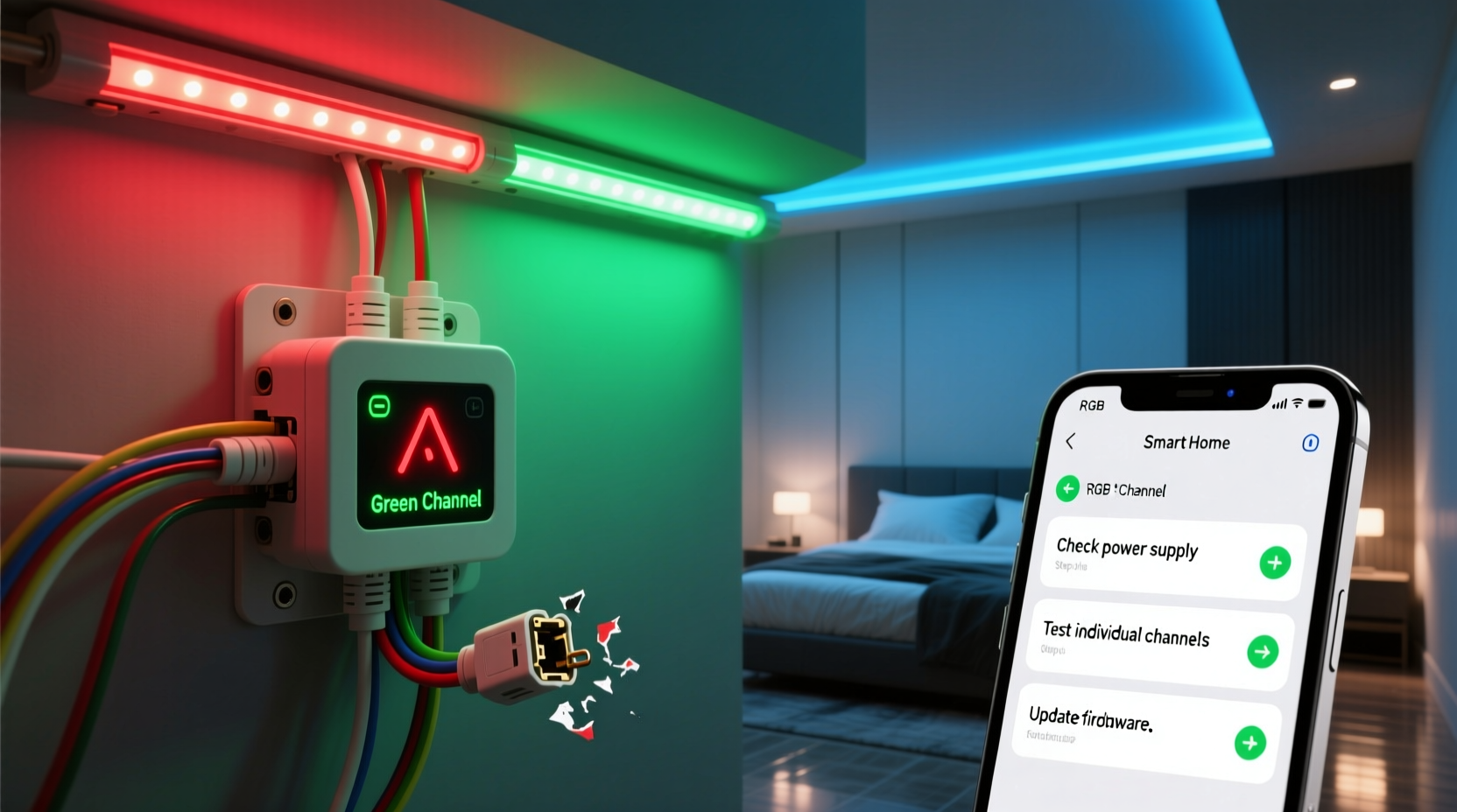 why does one color in my rgb lights not work and how to troubleshoot