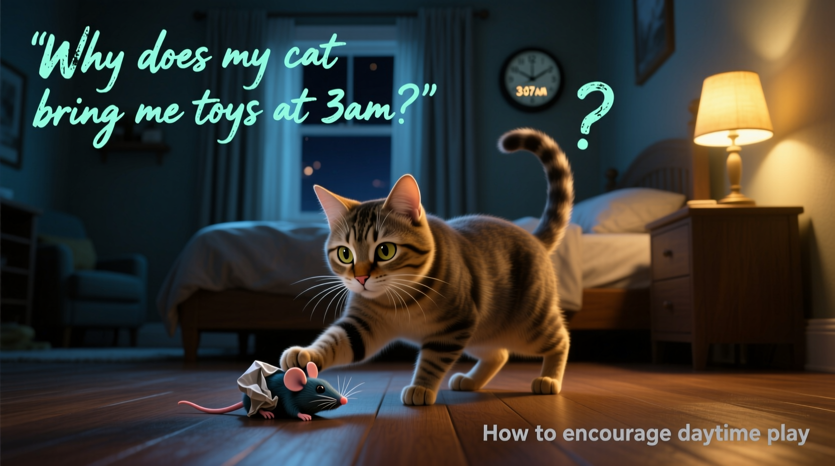 why does my cat bring me toys at 3am and how to encourage daytime play
