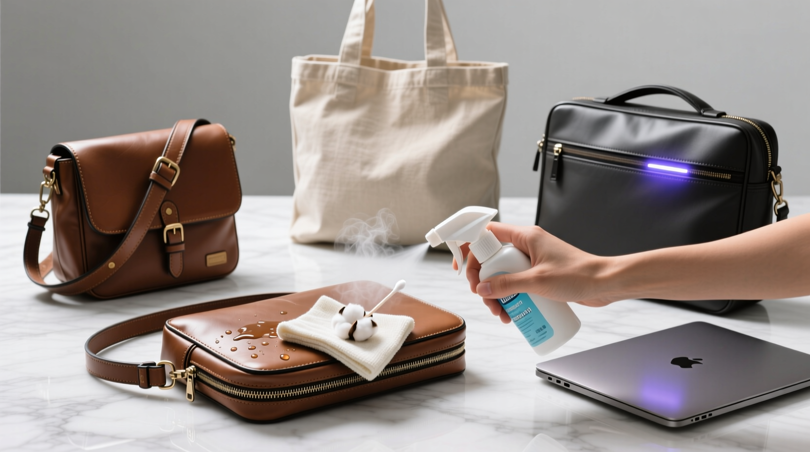 how to disinfect your bags