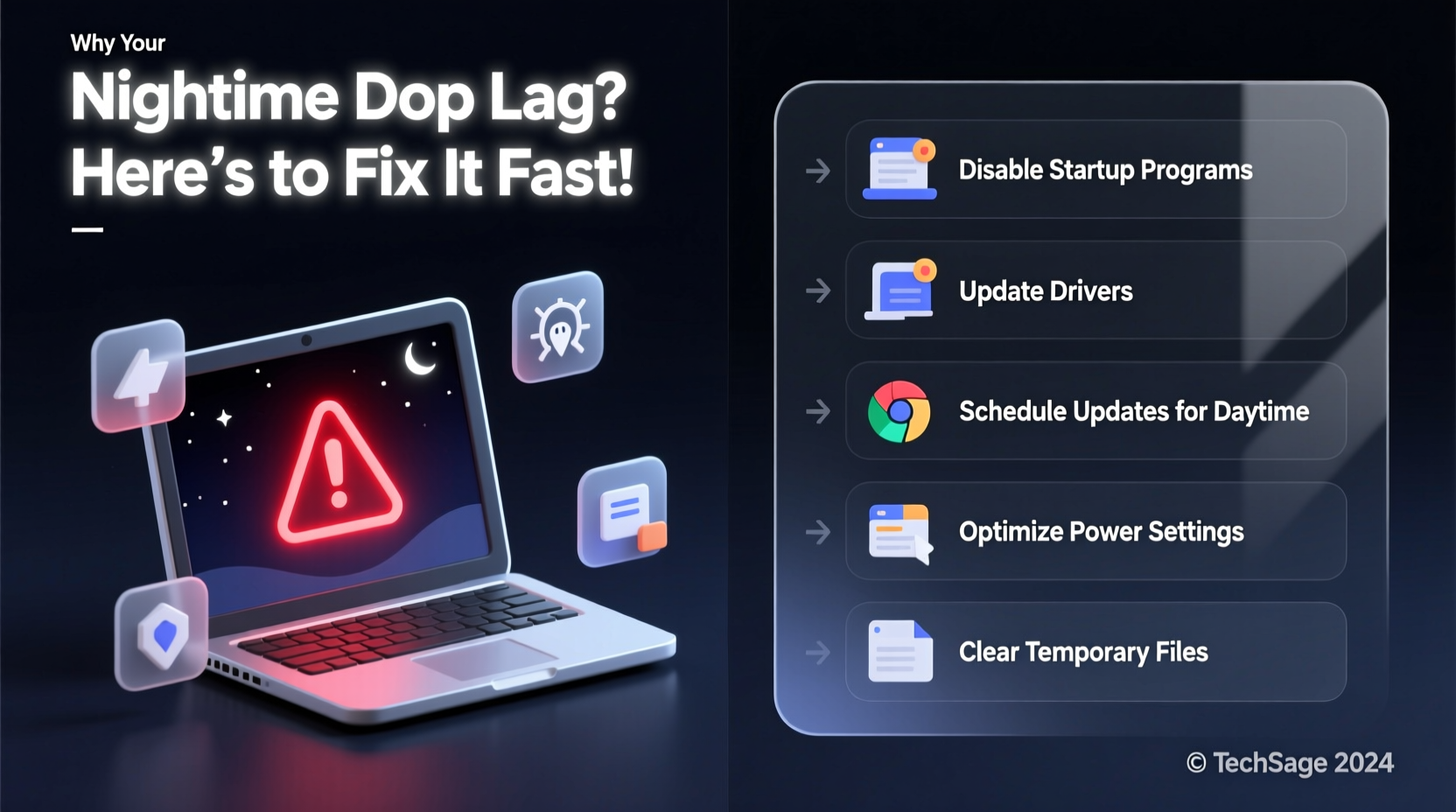 why does my laptop slow down at night and how to speed it up