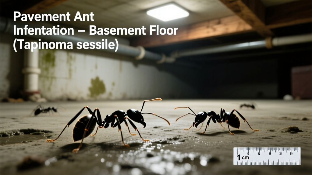 Pavement Ants in Basement: Identification & Control