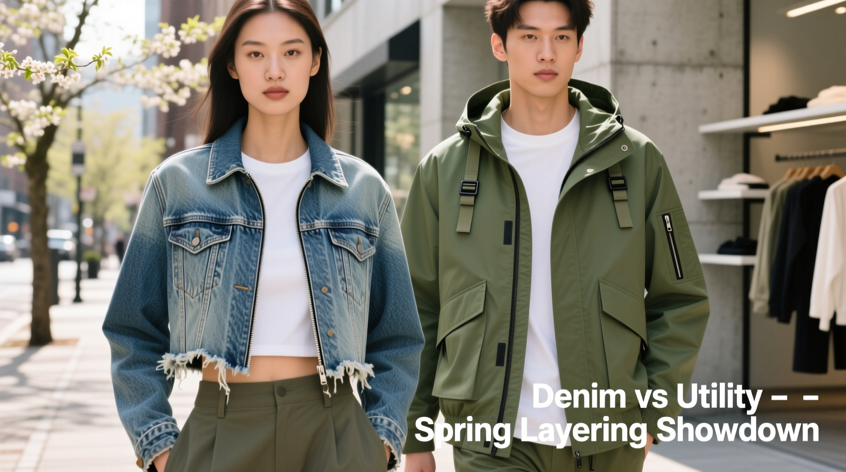 denim jacket vs utility jacket for spring layering which looks more modern