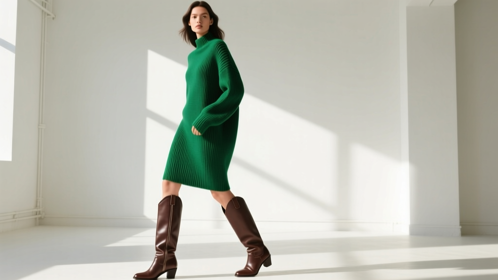 Knee High Boots with Sweater Dress: Styling Guide