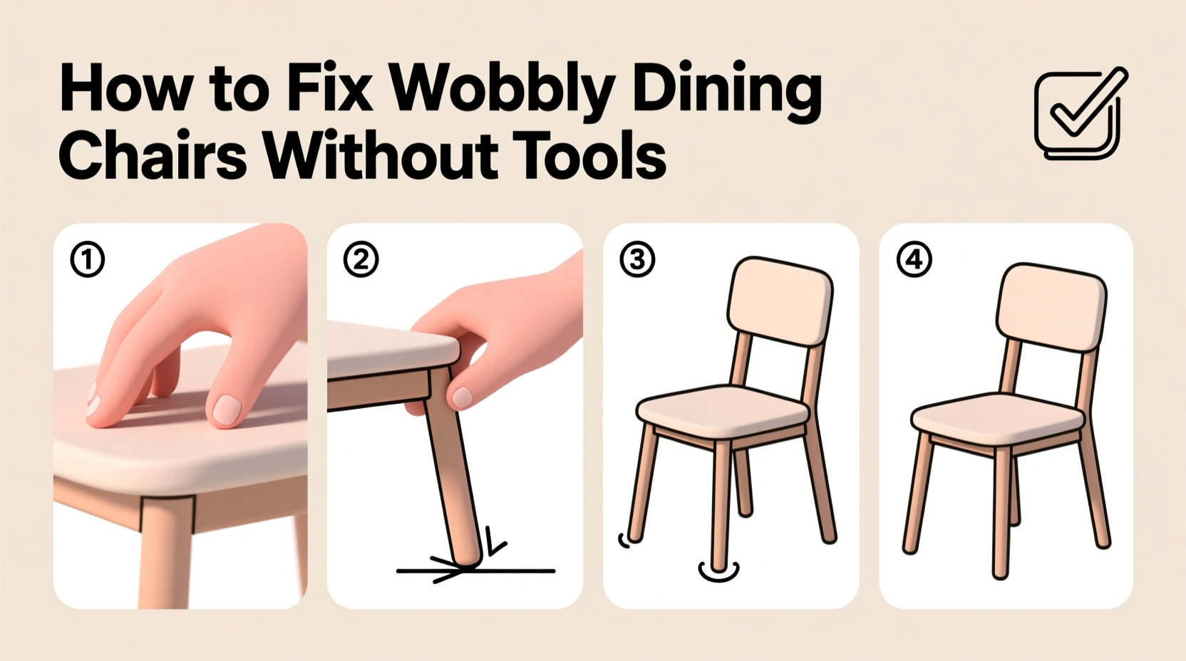 how to fix wobbly dining chairs without tools