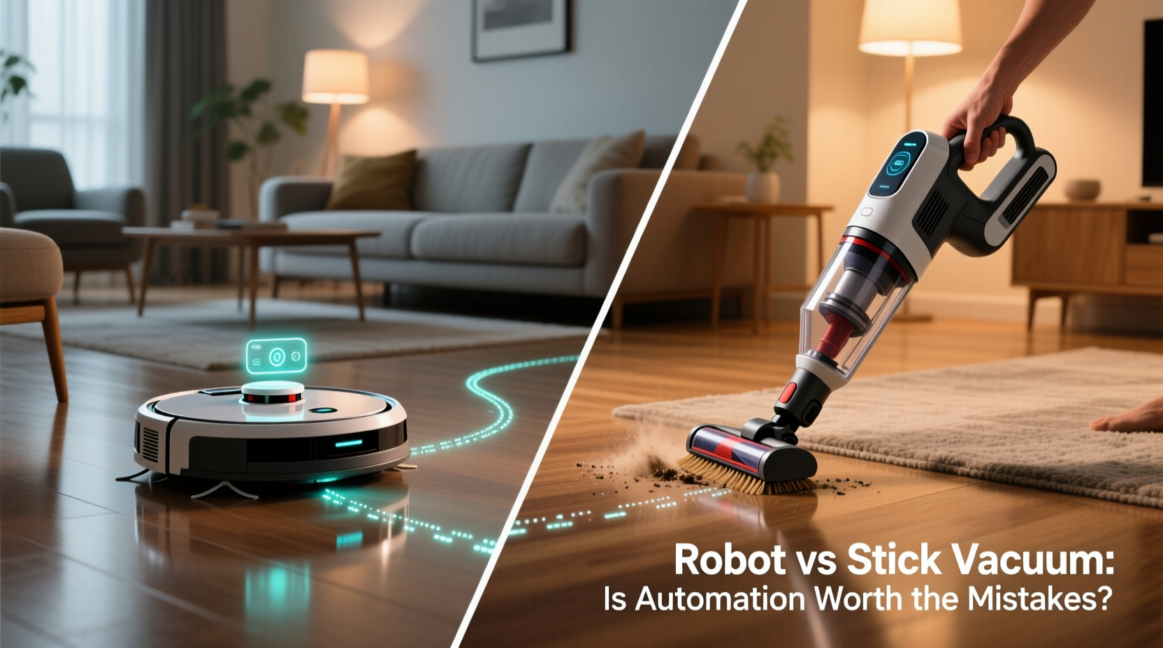 robot vacuum vs stick vacuum is the automated convenience worth the navigation errors