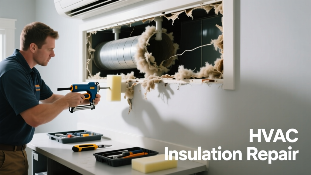Fix Noisy Duct Insulation Damage in HVAC System