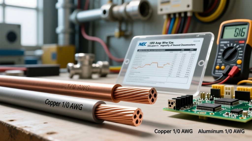 NEC Code Guide: Correct 250 Amp Wire Size for Copper & Aluminum