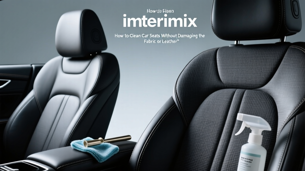 How to Clean Car Seats Without Damaging the Fabric or Leather