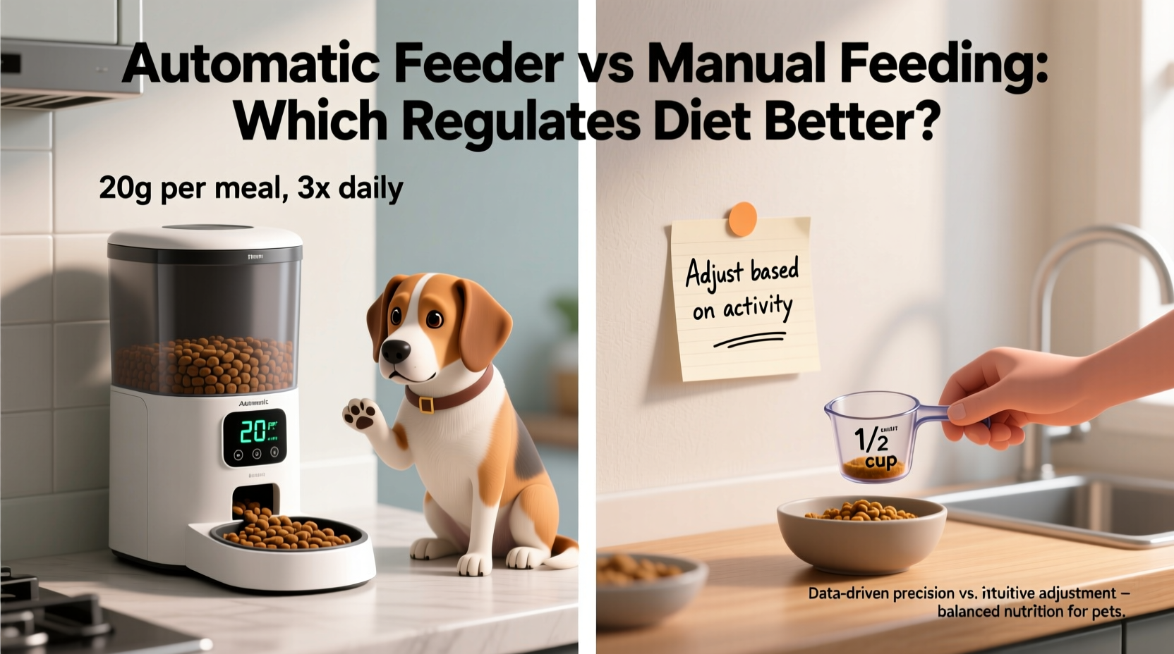 automatic pet feeder vs manual feeding which regulates diet better