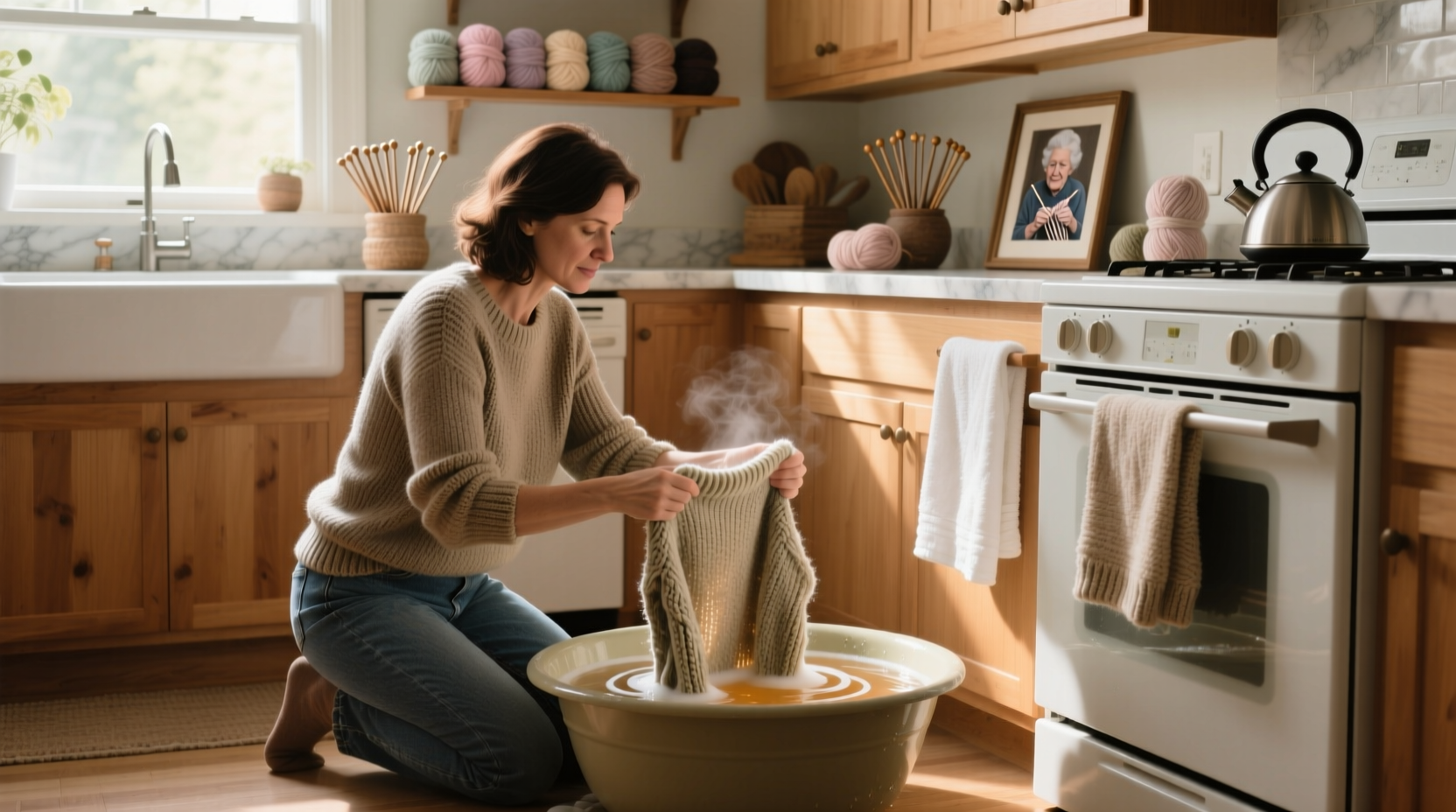 wash and reshape sweaters at home
