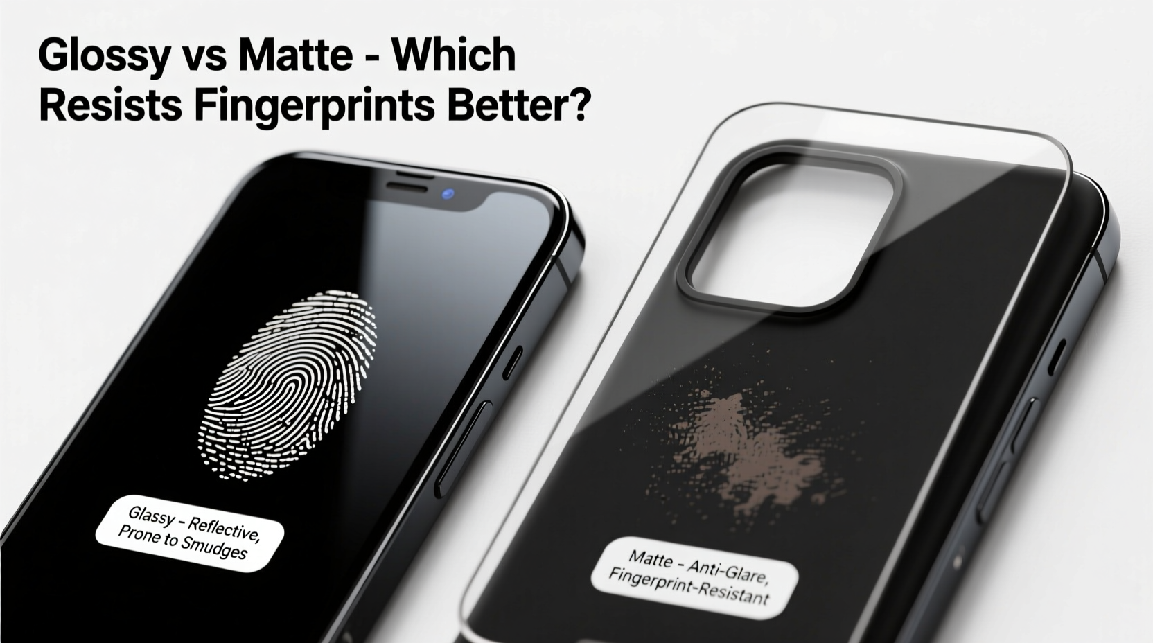 glossy vs matte phone screen protectors which one resists fingerprints better