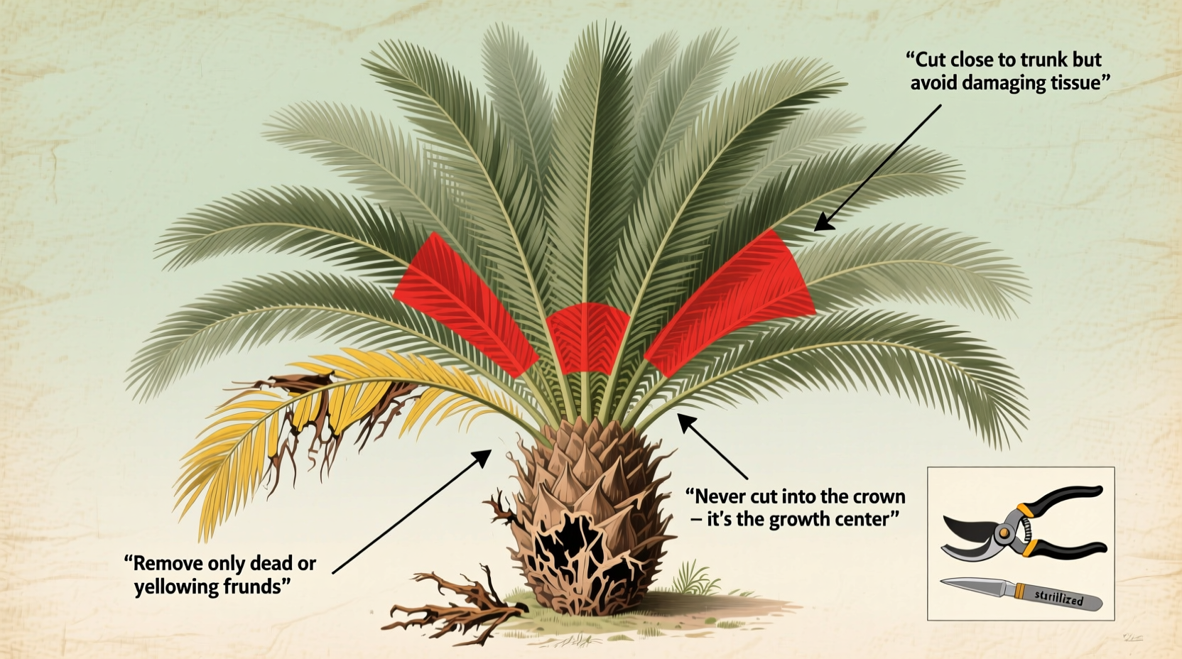 Prune Sago Palms in 5 Steps | TheHomeSprouts