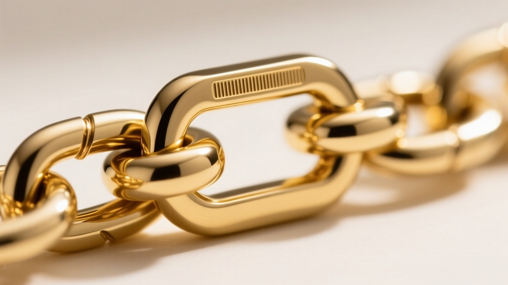 Macro of custom toggle clasp on thick gold chain, highlighting the precision-machined tension bar and seamless laser solder joints.