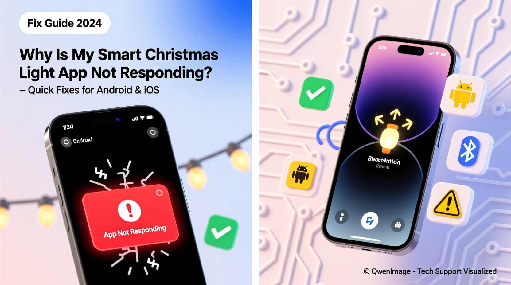 why is my smart christmas light app not responding fixes for android and ios