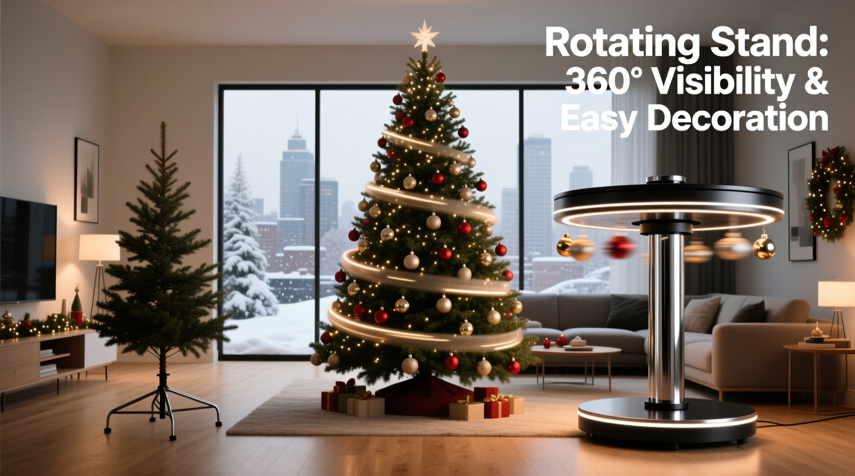 is a rotating christmas tree stand really worth it for large trees