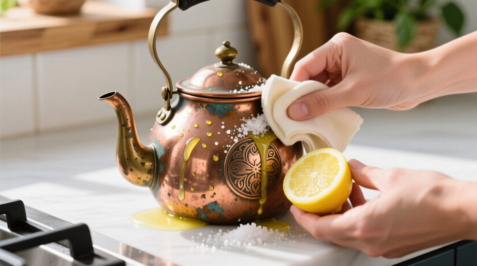 eco friendly cleaning tips remove copper oxidation