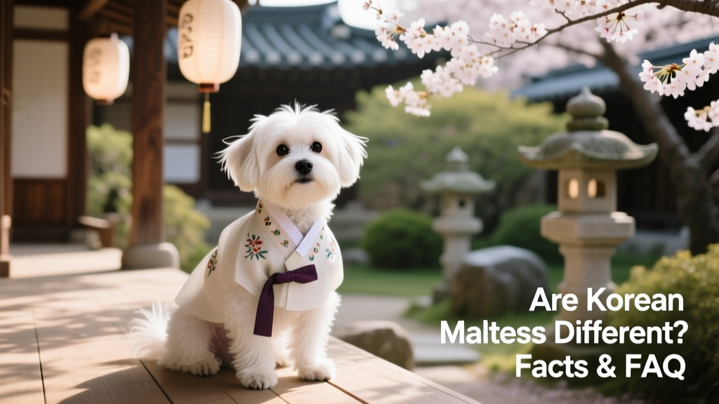 korean maltese wearing a hanbok