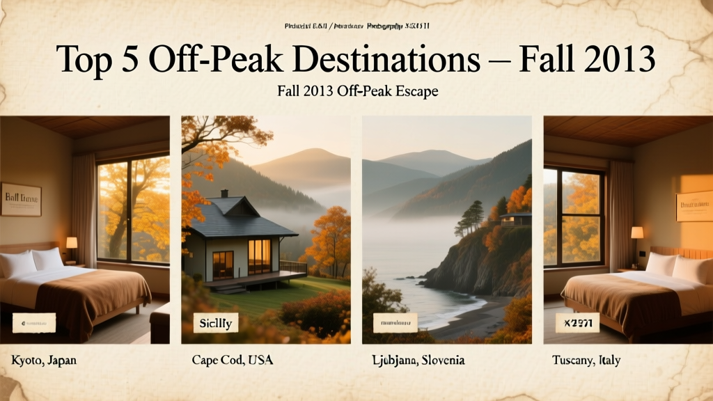 Top Five Off-Peak Destinations for Fall 2013: Value, Authenticity, and Comfort Without the Crowds