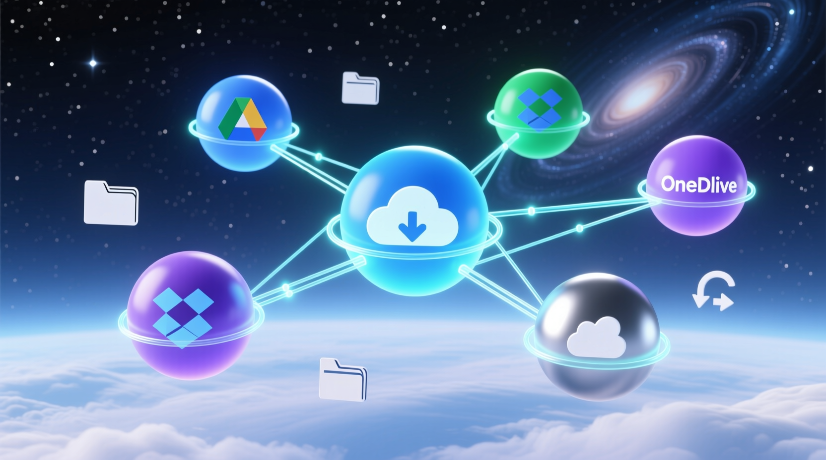 use multiple online cloud storage services for free and