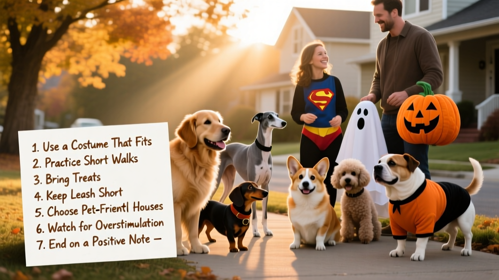 7 Tips for Taking Your Dog Trick-or-Treating